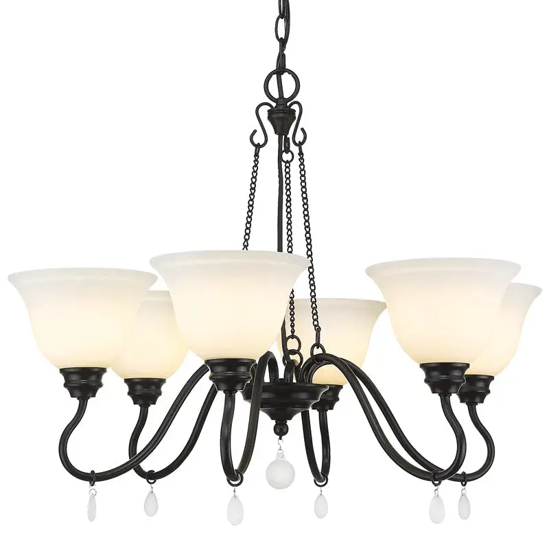 Donya 6-Light Chandelier in Matte Black - Image 1