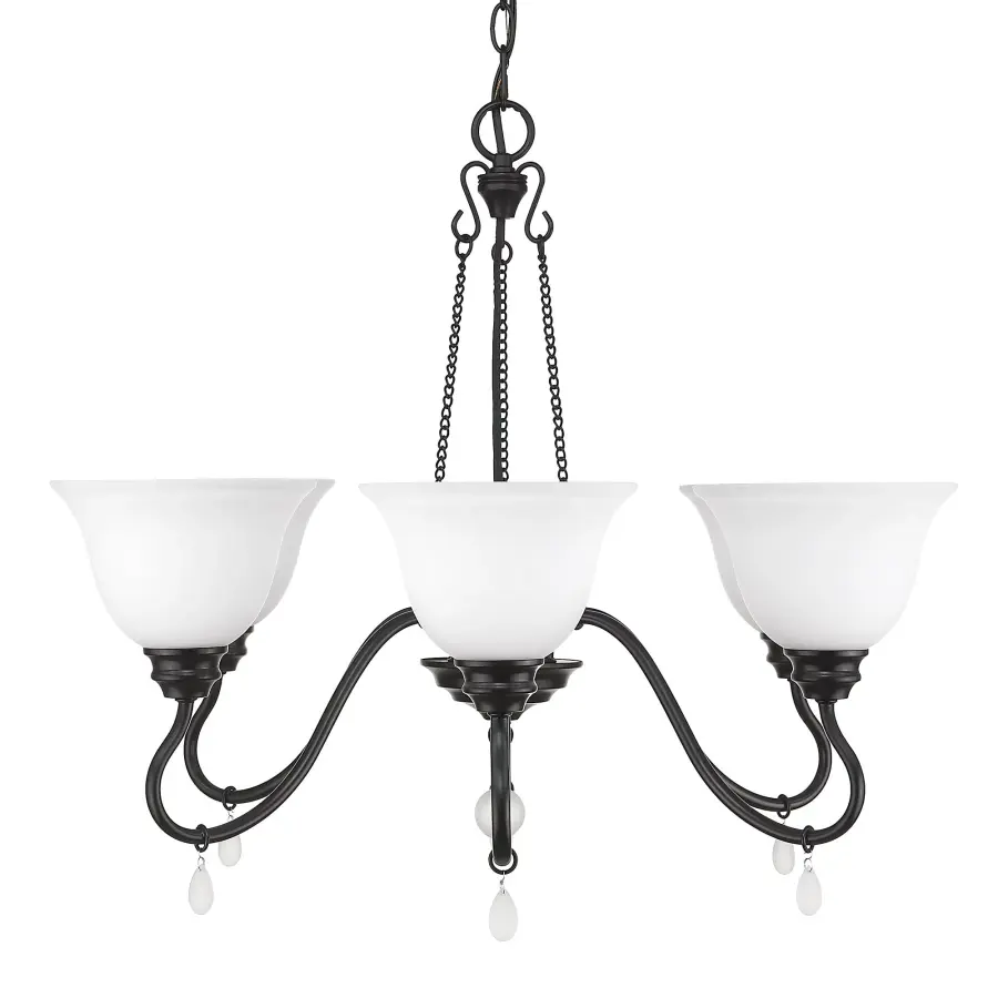 Donya 6-Light Chandelier in Matte Black - Image 3