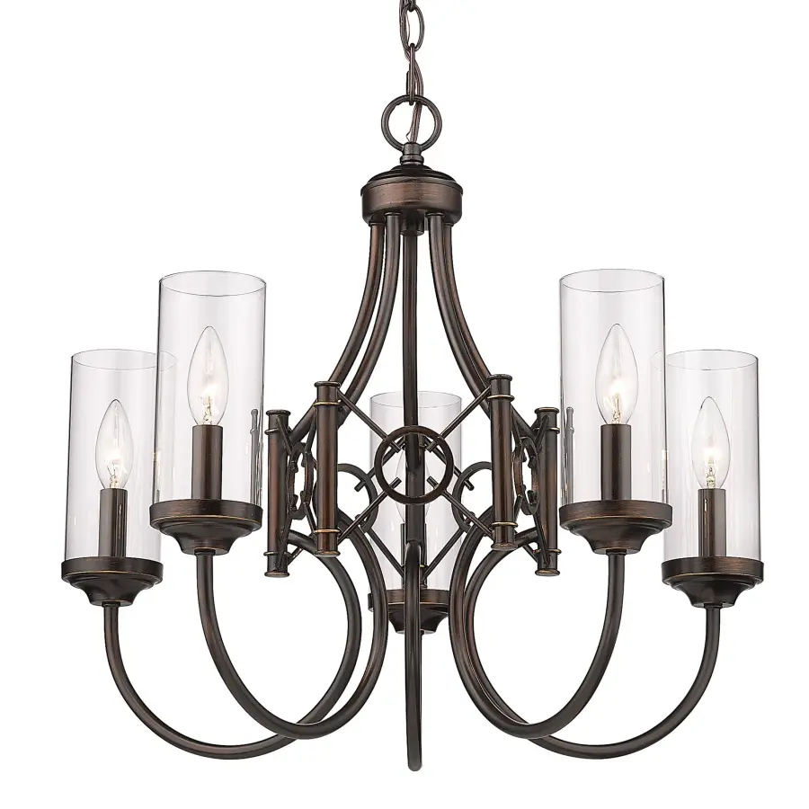 Quincy Five Light Chandelier in Cordoban Bronze - Image 1