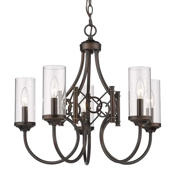 Quincy Five Light Chandelier in Cordoban Bronze - Image 3