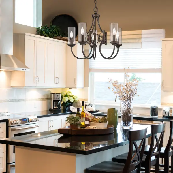 Quincy Five Light Chandelier in Cordoban Bronze - Image 6
