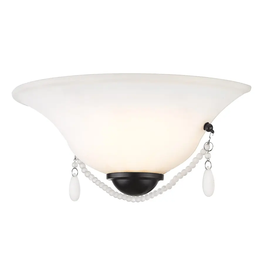 Priscilla One Light Wall Sconce in Matte Black - Image 2