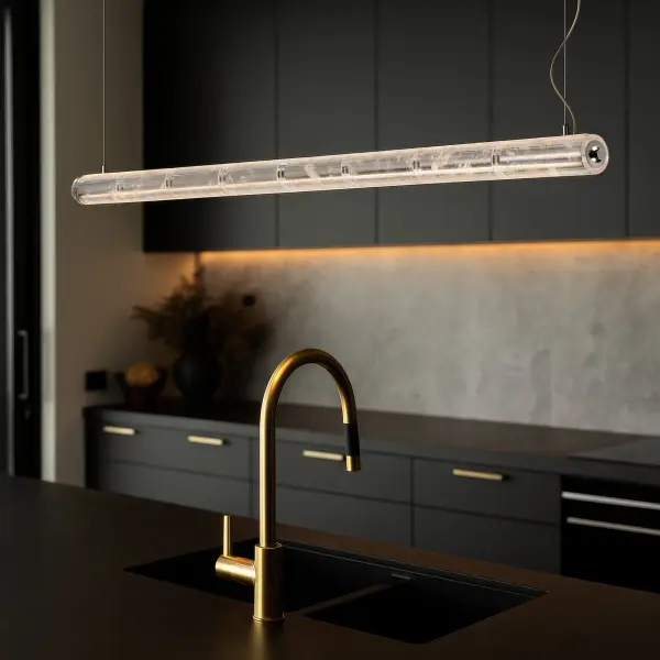 Crystallo Integrated LED Island Light in Polished Nickel - Image 8