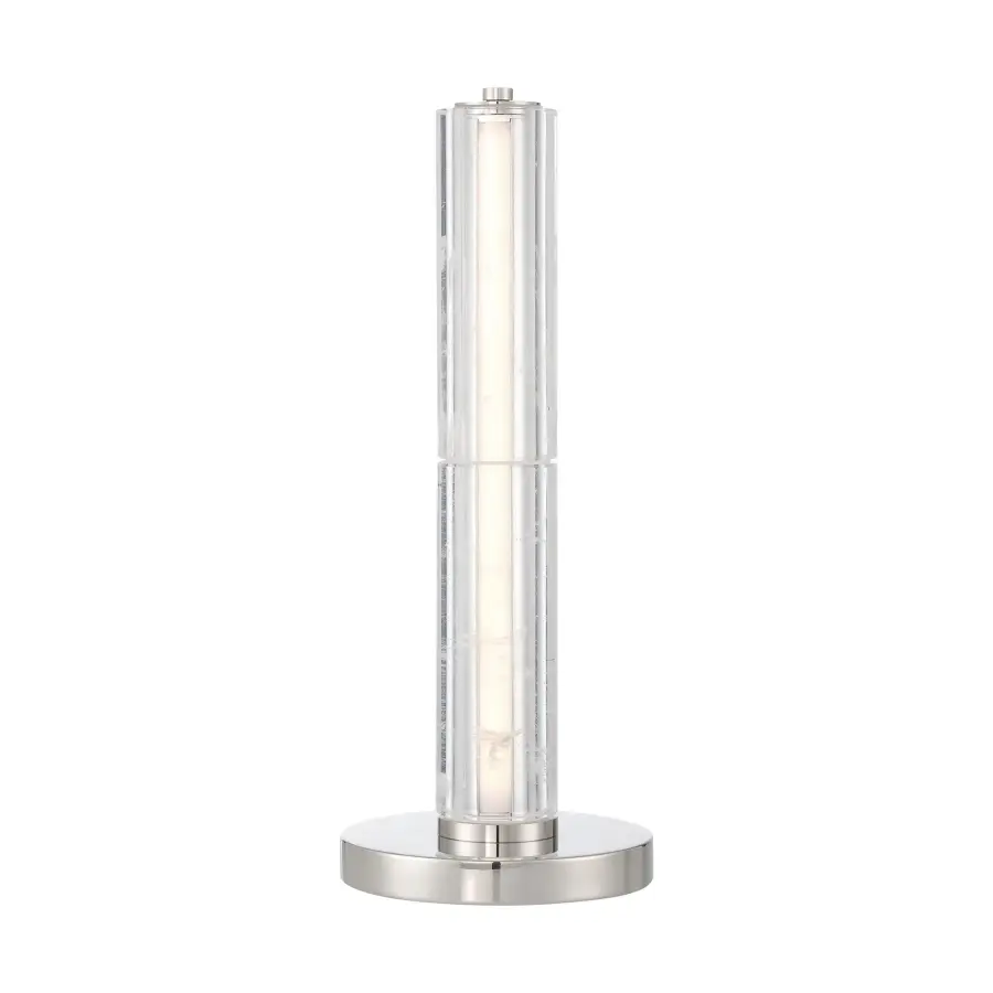 Crystallo Integrated LED Table Lamp in Polished Nickel - Image 1