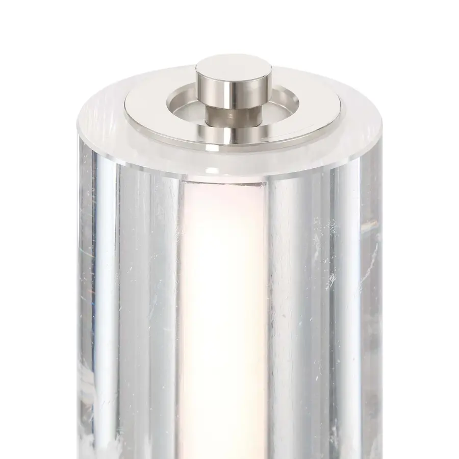 Crystallo Integrated LED Table Lamp in Polished Nickel - Image 4