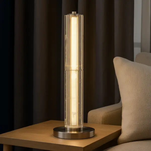 Crystallo Integrated LED Table Lamp in Polished Nickel - Image 7