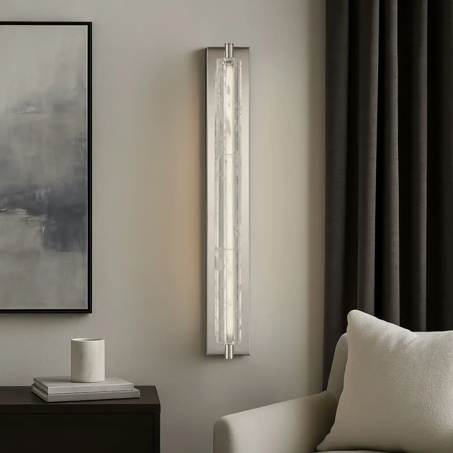 Golden Lighting Crystallo Integrated LED Wall Sconce in Polished Nickel - Image 8