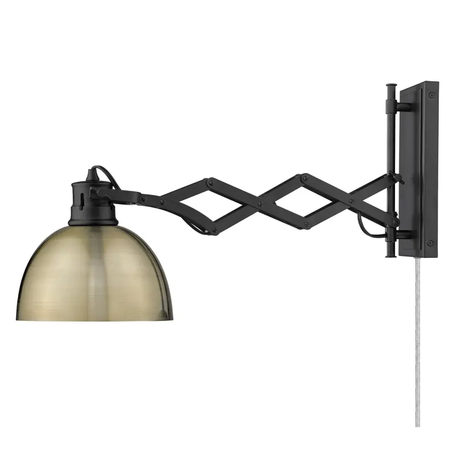 Hawthorn One Light Swing Arm Wall Lamp in Matte Black - Image 3
