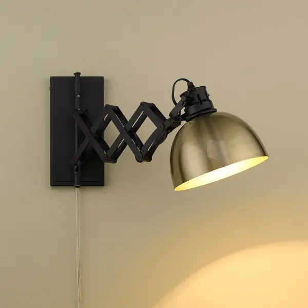 Hawthorn One Light Swing Arm Wall Lamp in Matte Black - Image 5