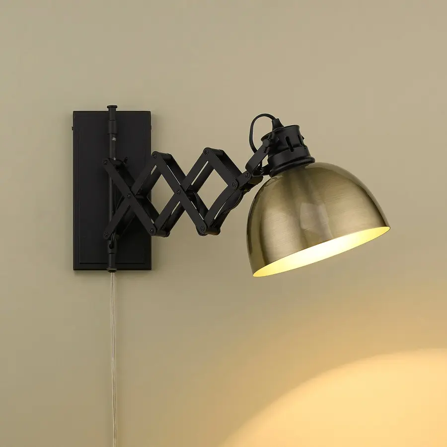 Hawthorn One Light Swing Arm Wall Lamp in Matte Black - Image 5
