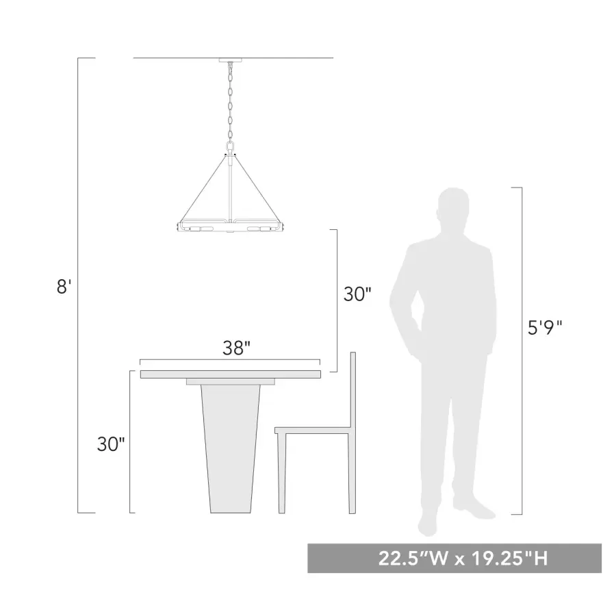 Vaughn 6-Light Pendant in Natural Black with Aged Brass - Image 11