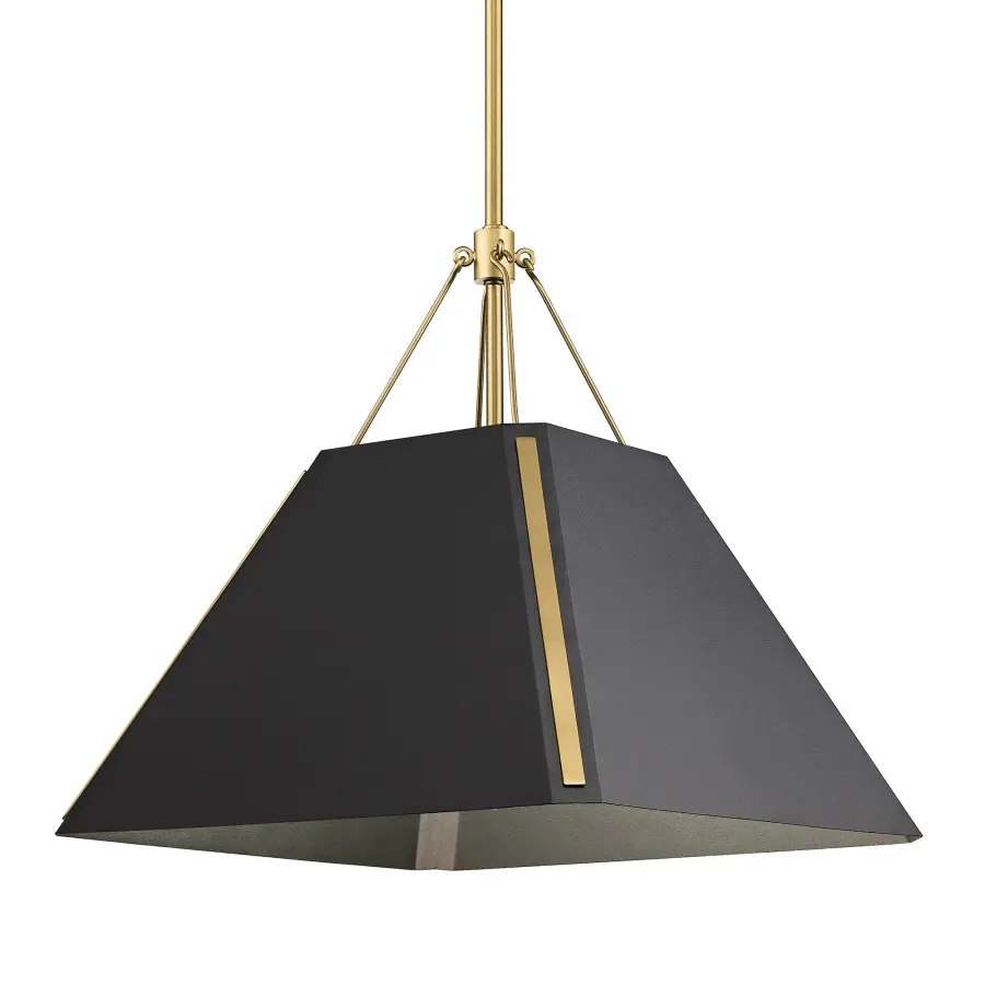 Ranik One Light Pendant in Brushed Champagne Brass - Image 1