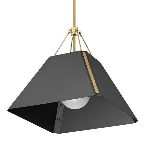 Ranik One Light Pendant in Brushed Champagne Brass - Image 3