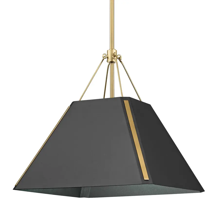Ranik One Light Pendant in Brushed Champagne Brass - Image 4