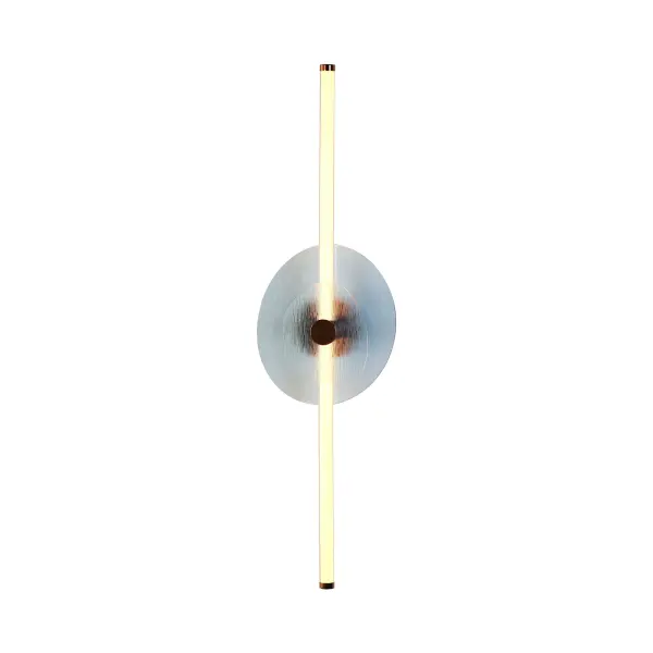 The Colorella LED Wall Sconce transforms any space with its dramatic 39.5" height and layered geometric glass design. Featuring hammered blue and clear ribbed glass set in a luminous Rose Gold frame, this fixture delivers 1440 lumens of warm, energy-efficient LED light. Damp-rated for versatile placement including bathrooms and covered porches.