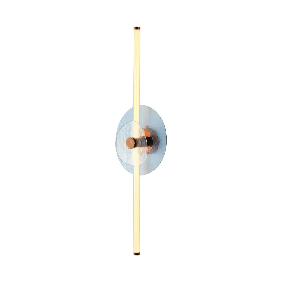 Colorella LED Wall Sconce in Rose Gold with Blue and Clear Glass - Image 2