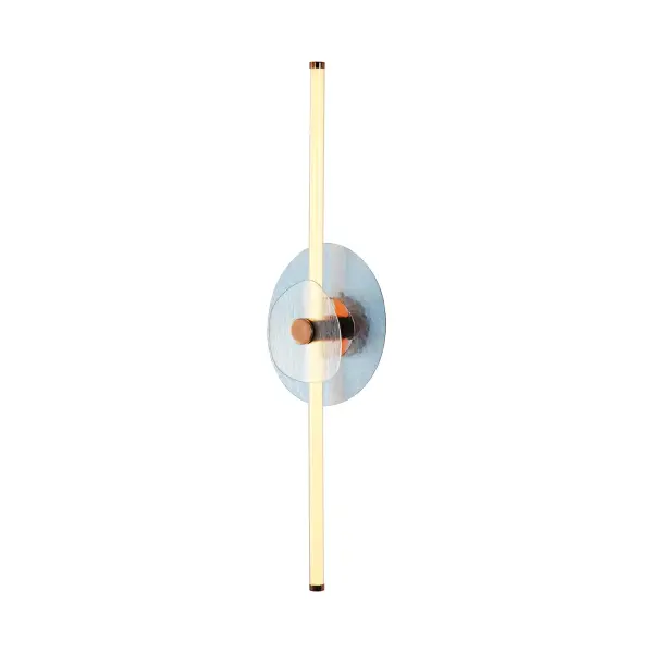 Colorella LED Wall Sconce in Rose Gold with Blue and Clear Glass - Image 3