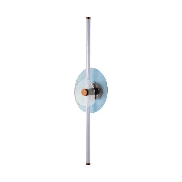 Colorella LED Wall Sconce in Rose Gold with Blue and Clear Glass - Image 4