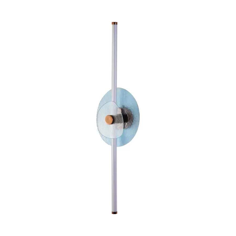 Colorella LED Wall Sconce in Rose Gold with Blue and Clear Glass - Image 4