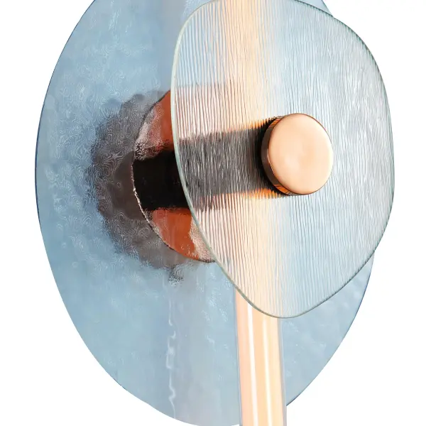 Colorella LED Wall Sconce in Rose Gold with Blue and Clear Glass - Image 7