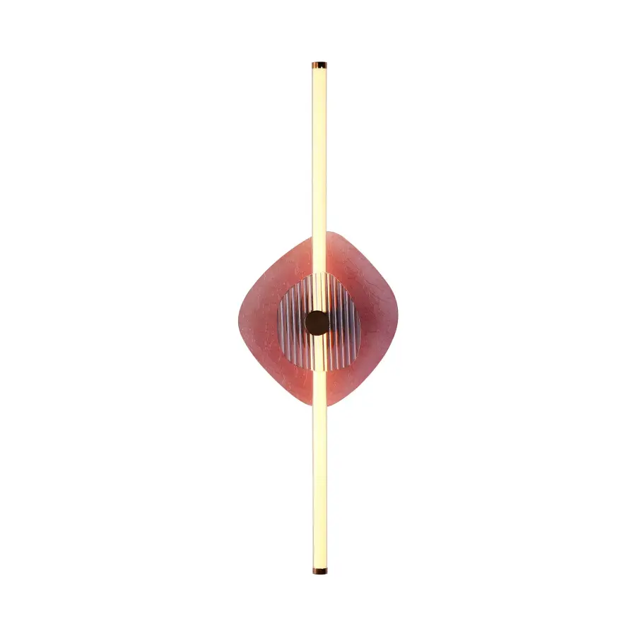 Colorella LED Wall Sconce in Rose Gold with Purple and Blue Glass - Image 1