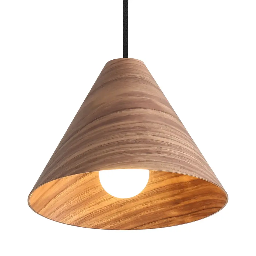 Golden Lighting Conique 1-Light Pendant in Dark Walnut - Image 1