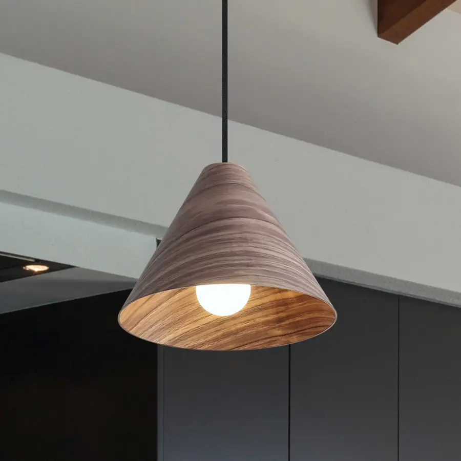 Golden Lighting Conique 1-Light Pendant in Dark Walnut - Image 5