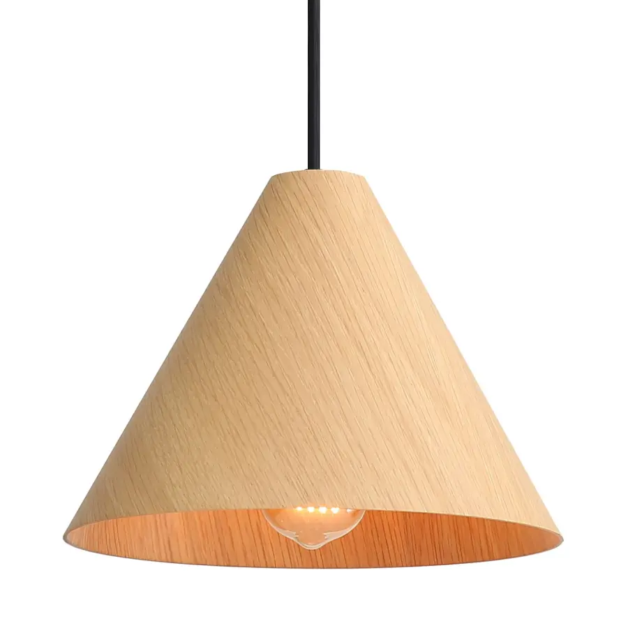 Golden Lighting Conique 1-Light Pendant in Light Walnut - Image 1