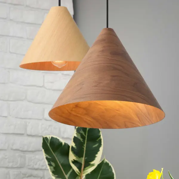 Golden Lighting Conique 2-Light Pendant in Dark Walnut - Image 5