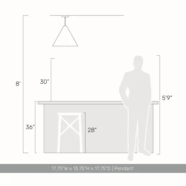 Golden Lighting Conique 2-Light Pendant in Dark Walnut - Image 6
