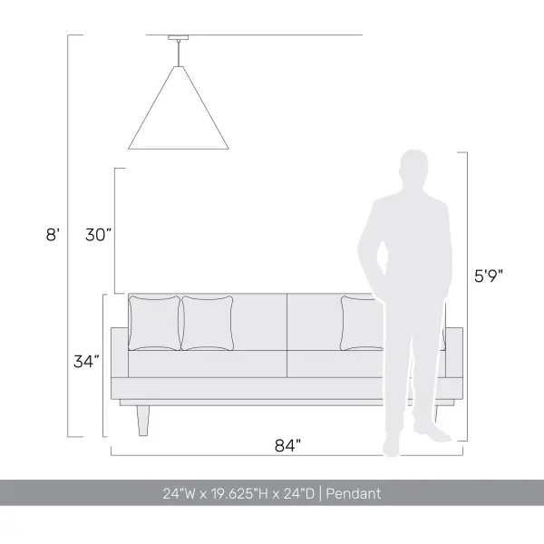Golden Lighting Conique 3-Light Pendant in Dark Walnut - Image 8