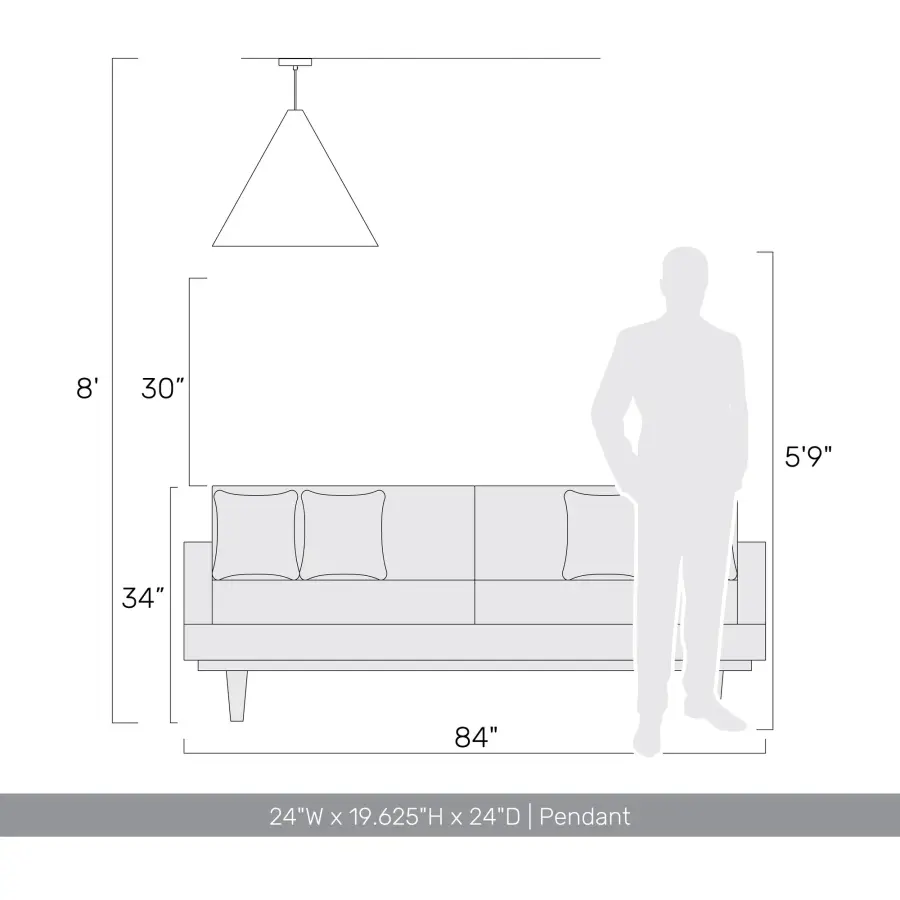 Golden Lighting Conique 3-Light Pendant in Dark Walnut - Image 8