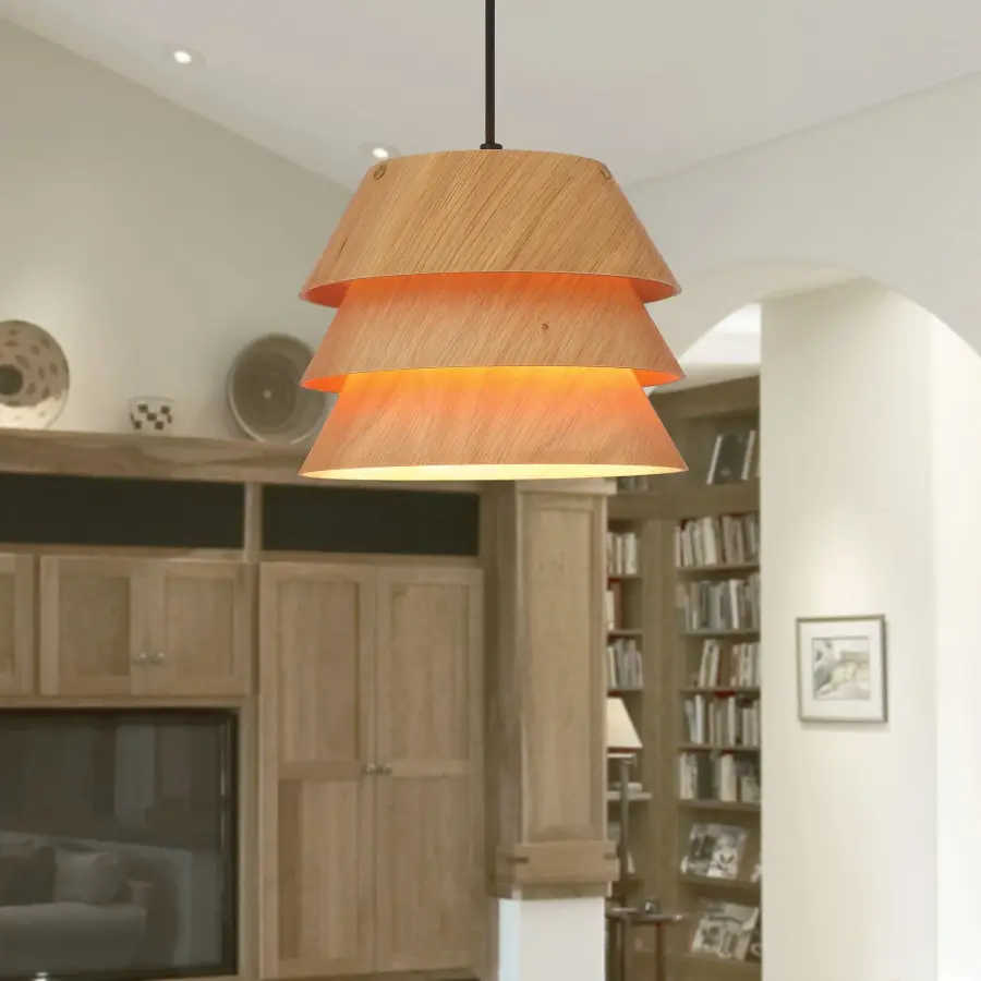 Aalto One Light Pendant in Light Walnut - Image 6
