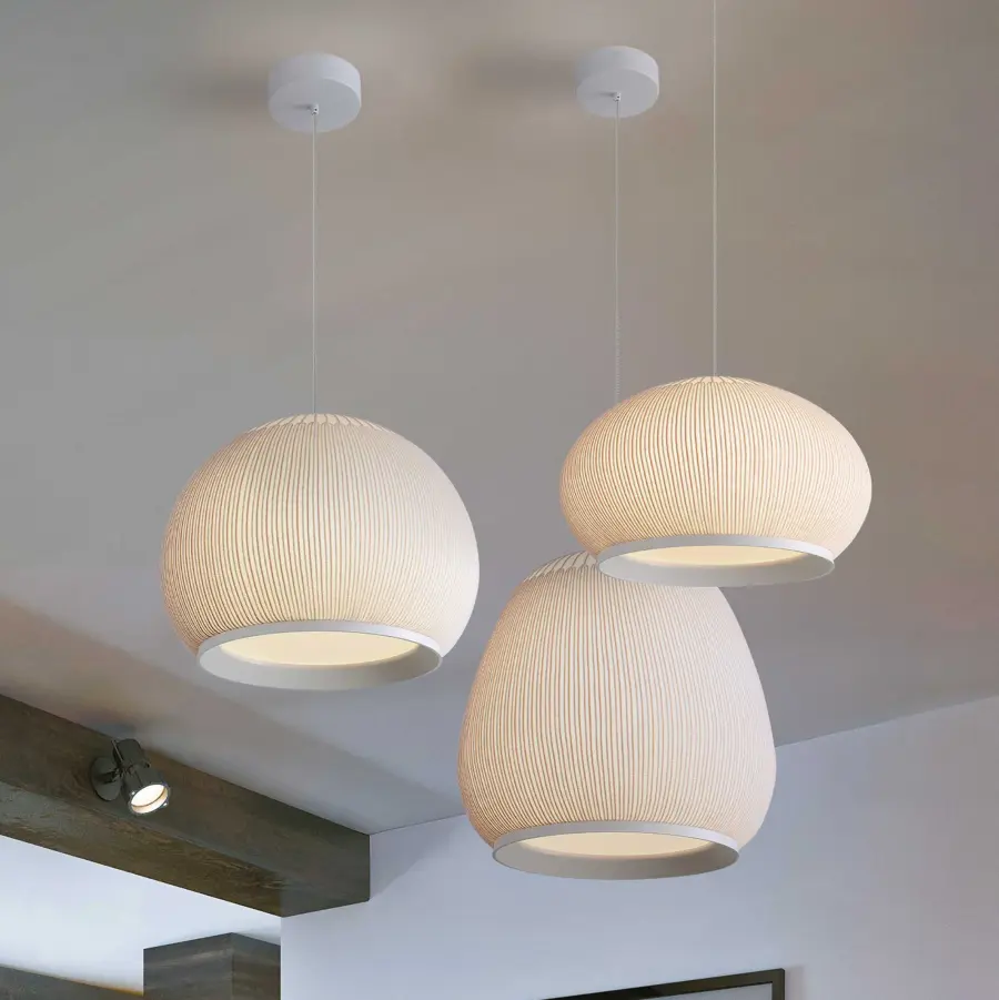 Golden Lighting Tela Integrated LED 14" Pendant in Sand Yellow - Image 6