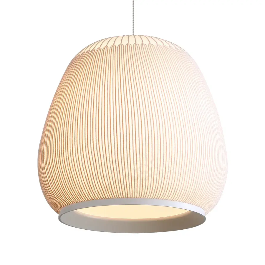 Golden Lighting Tela Integrated LED 18" Pendant in Sand Yellow - Image 1