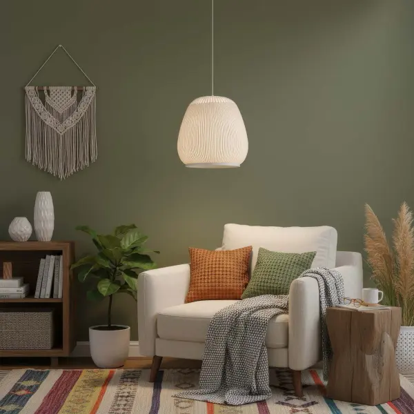 Golden Lighting Tela Integrated LED 18" Pendant in Sand Yellow - Image 9