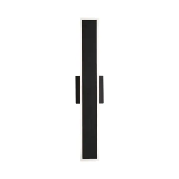 The Obsidian 24" outdoor wall sconce combines contemporary linear design with integrated LED efficiency. Its Sand Black matte finish and aluminum construction deliver both aesthetic appeal and weather resistance for versatile outdoor applications.