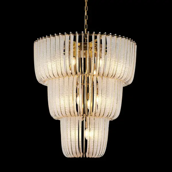 Shahi 17-Light Chandelier in Titanium Gold - Image 1