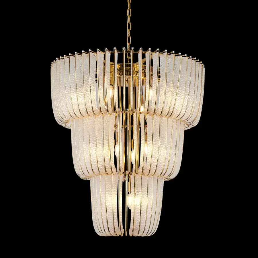 Shahi 17-Light Chandelier in Titanium Gold - Image 1