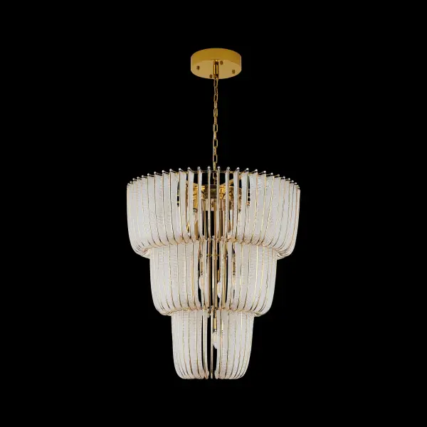 Shahi 17-Light Chandelier in Titanium Gold - Image 3