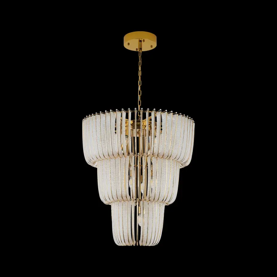 Shahi 17-Light Chandelier in Titanium Gold - Image 3