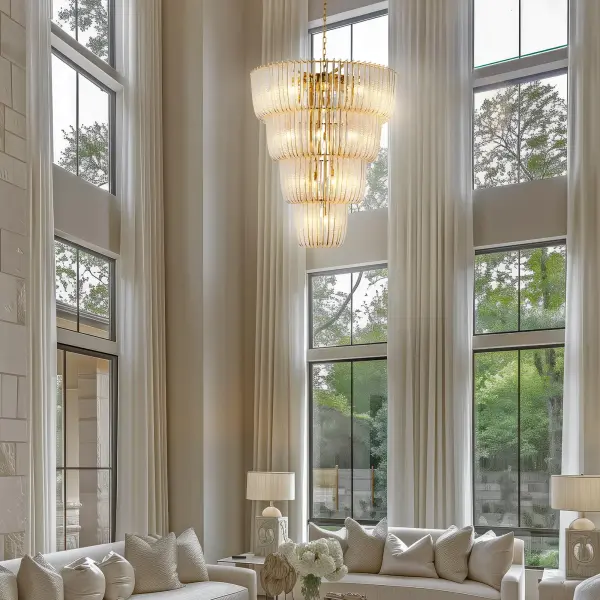 Ziva Shahi 29-Light Chandelier in Titanium Gold - Image 4