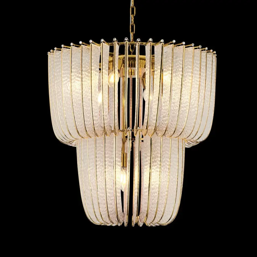 Shahi 9-Light Chandelier in Titanium Gold - Image 1