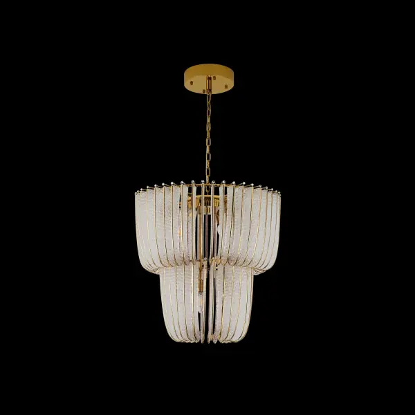Shahi 9-Light Chandelier in Titanium Gold - Image 2