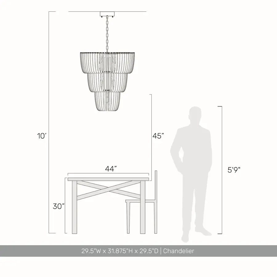 Shahi 9-Light Chandelier in Titanium Gold - Image 4
