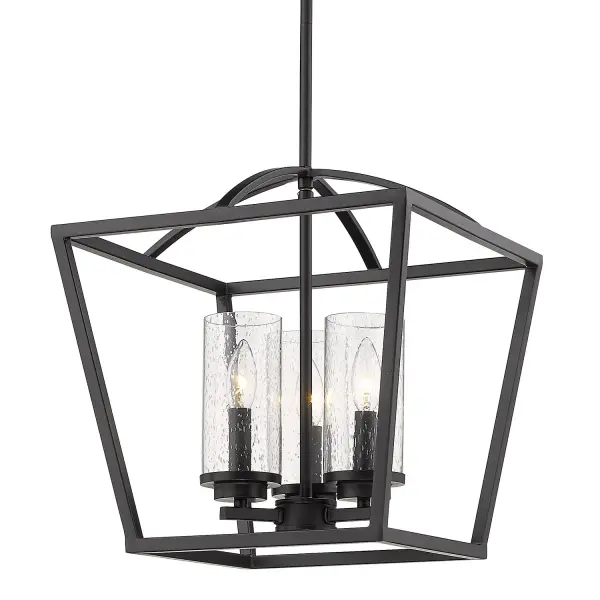 Golden Lighting Mercer 3-Light Pendant in Matte Black - Image 2