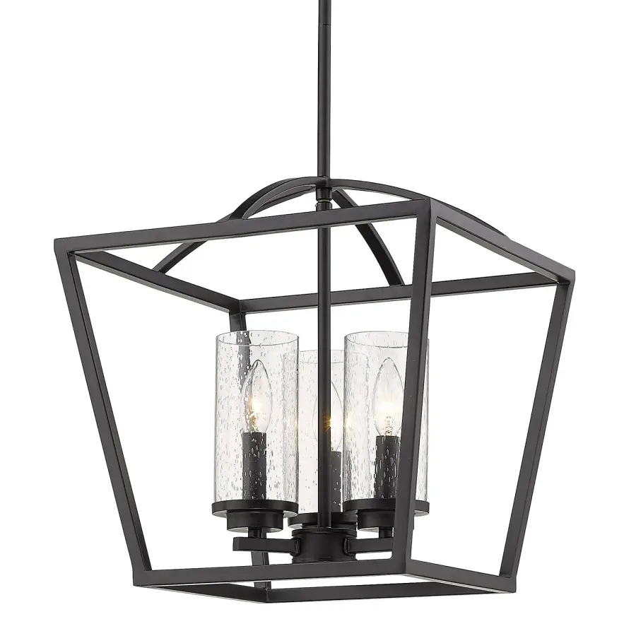 Golden Lighting Mercer 3-Light Pendant in Matte Black - Image 2