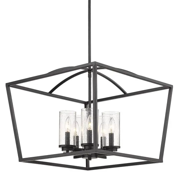 Golden Lighting Mercer 5-Light Chandelier in Matte Black - Image 3
