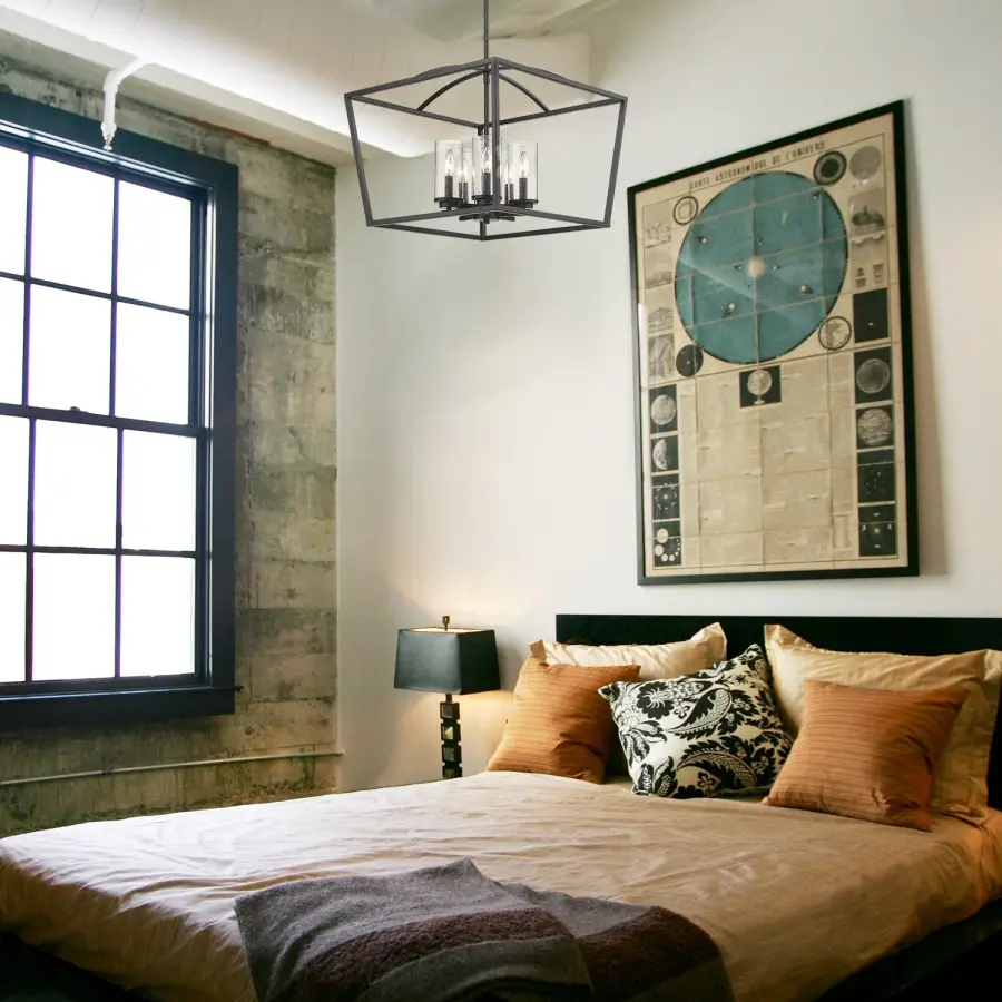 Golden Lighting Mercer 5-Light Chandelier in Matte Black - Image 5