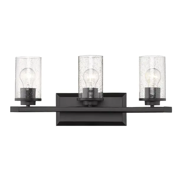 Golden Lighting Mercer 3-Light Vanity in Matte Black - Image 2